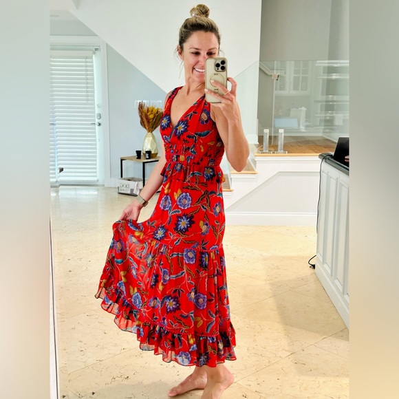 Rebecca Minkoff Red Floral Lucy Dress sz 2 EUC - Picture 15 of 16